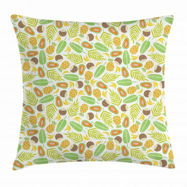 es designs Papaya Tropical Fruit Throw Pillow Multicolor 18x18 es designs Papaya Tropical Fruit Throw Pillow Multicolor 18x18